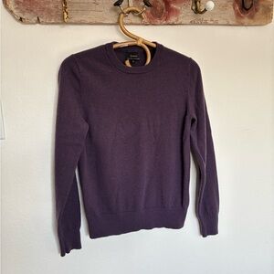 Quince Crewneck Mongolian Cashmere Sweater in Plum Purple Womens Size Medium